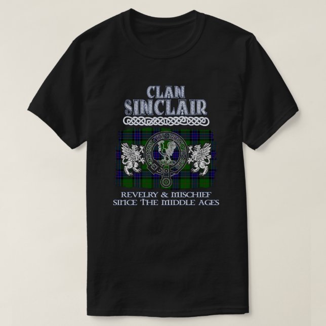 Clan Sinclair crest Scottish clans Scottish surnam T-Shirt (Design Front)