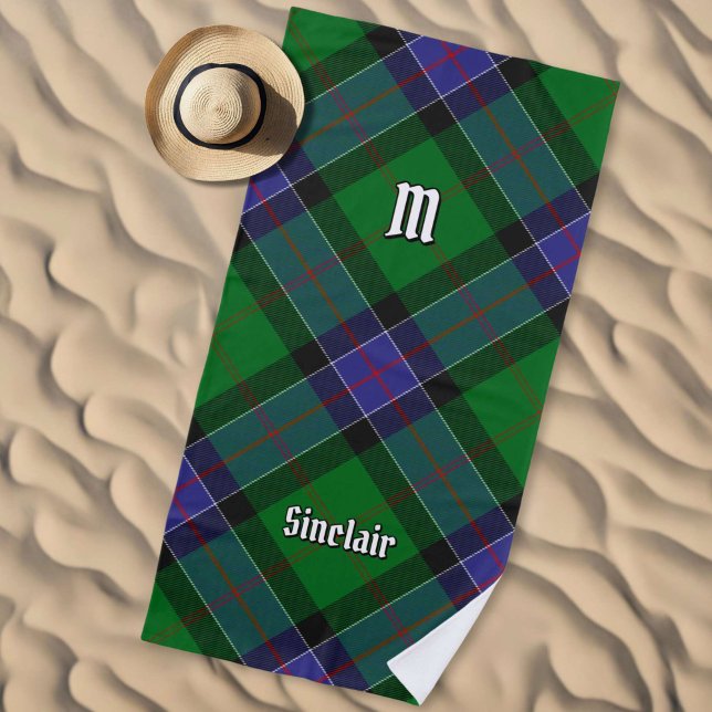 Clan Sinclair Hunting Tartan Beach Towel (Creator Uploaded)
