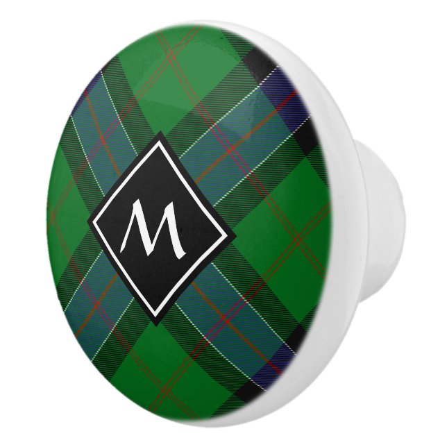 Clan Sinclair Hunting Tartan Ceramic Knob (Right)
