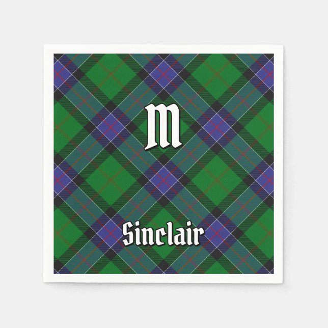 Clan Sinclair Hunting Tartan Napkin (Front)