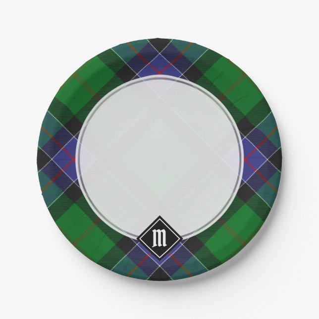 Clan Sinclair Hunting Tartan Paper Plate (Front)