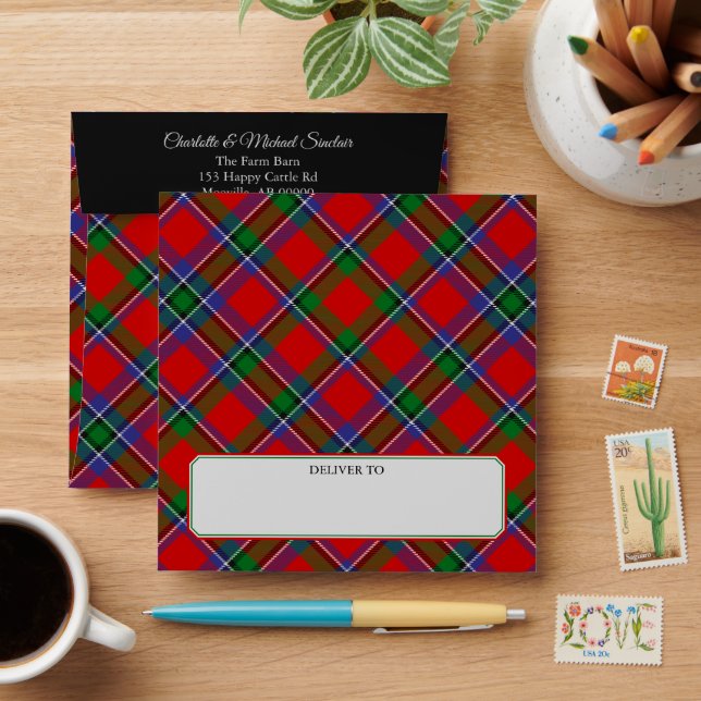 Clan Sinclair Tartan Envelope (Desk)