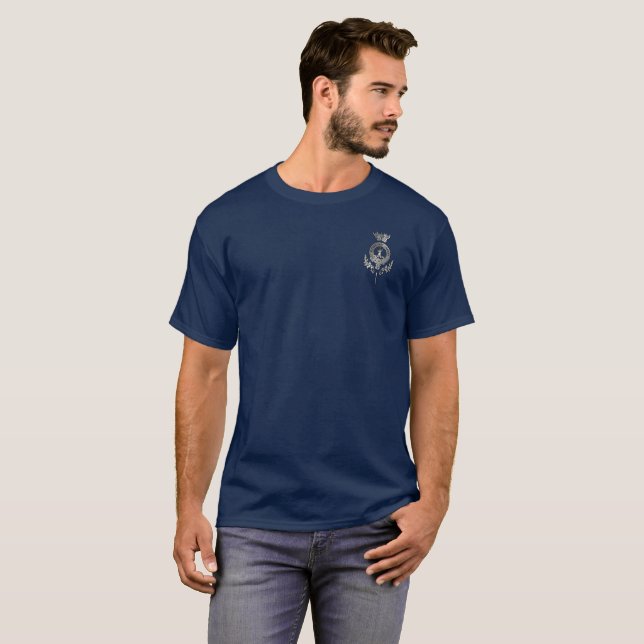 Clan Spens Crest Thistle T-Shirt (Front Full)