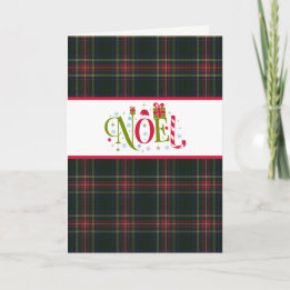 Clan Stewart Black Tartan Holiday Card