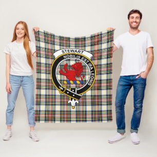Clan Stewart Dress Ancient (Stuart) of Bute Tartan Fleece Blanket
