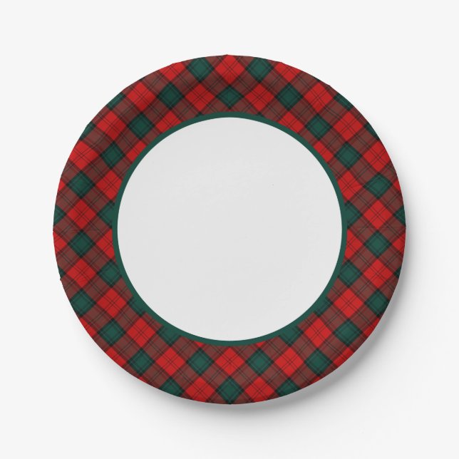 Clan Stewart of Atholl Tartan Border Paper Plate (Front)