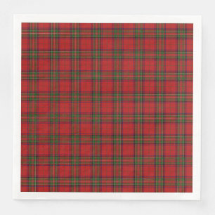 Clan Stewart Royal Scottish Tartan Plaid Pattern Napkin