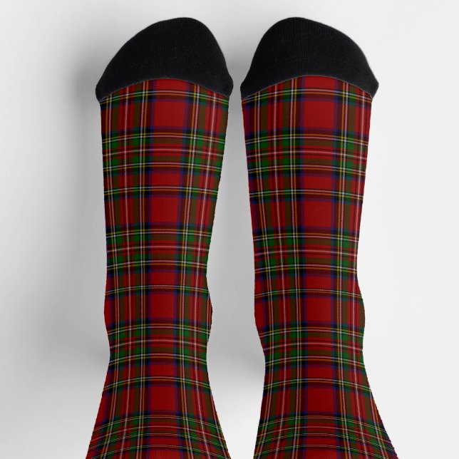 Clan Stewart Scottish Royal Tartan Socks (Top)
