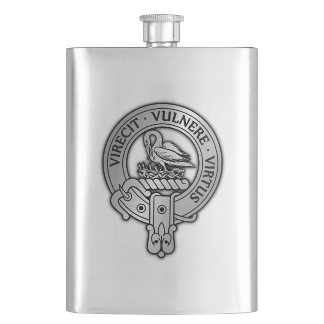 Clan Stewart | Stuart Crest  Hip Flask (Front)