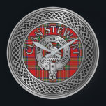 Clan Stewart | Stuart Crest & Tartan Knot Large Clock<br><div class="desc">Clan Stewart | Stuart Crest & Tartan Knot</div>