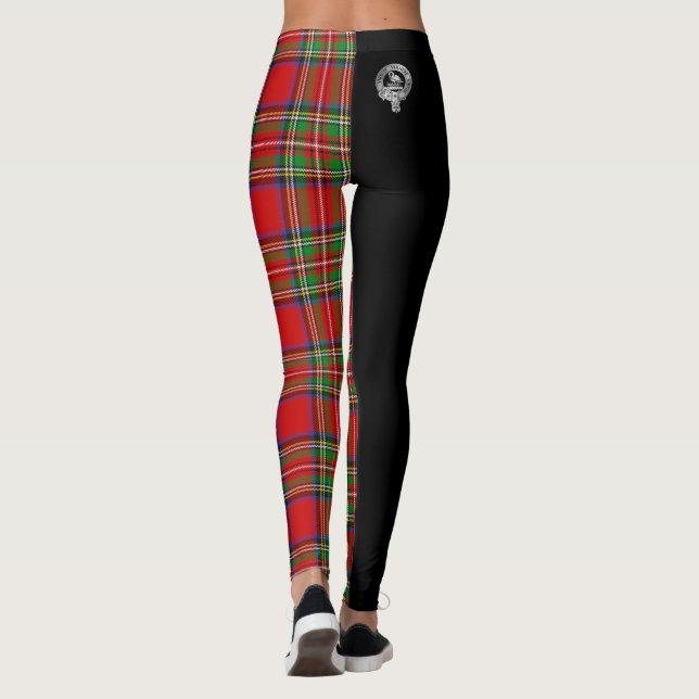 Clan Stewart | Stuart Crest & Tartan Leggings (Back)