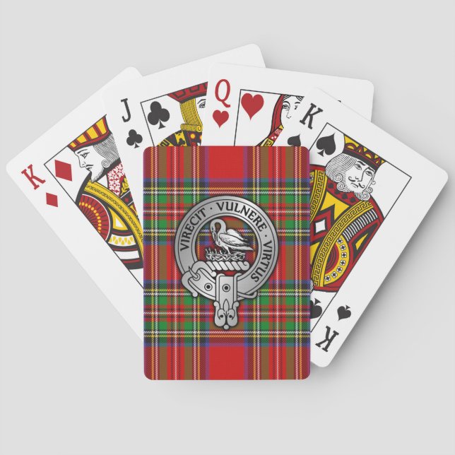 Clan Stewart | Stuart Crest & Tartan Playing Cards (Back)