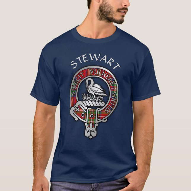 Clan Stewart | Stuart Crest & Tartan T-Shirt (Front)