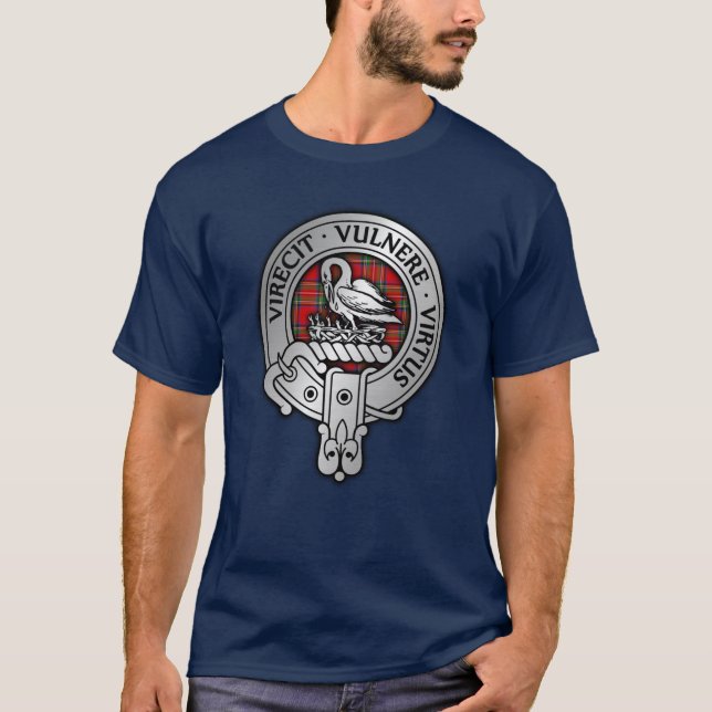 Clan Stewart | Stuart Crest & Tartan T-Shirt (Front)