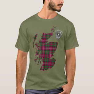Clan Stewart Stuart of Bute Map & Crest T-Shirt