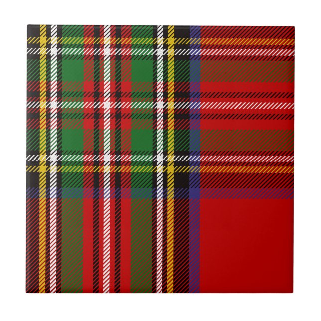 Clan Stewart Tartan Tile (Front)