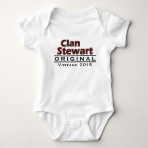 Clan Stewart Vintage Customise Your Birthyear Baby Bodysuit