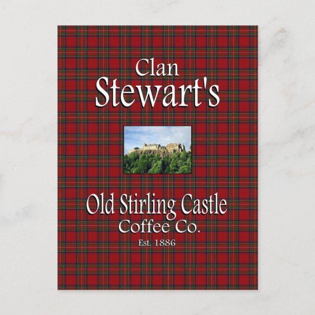 Clan Stewart's Old Stirling Castle Coffee Co. Postcard (Front)