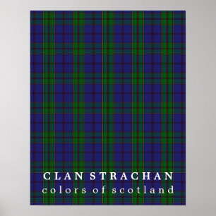 Clan Strachan Colours of Scotland Tartan Poster