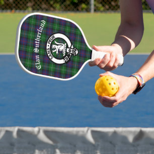 Clan Sutherland Crest & Tartan  Pickleball Paddle