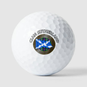 Clan Sutherland Tartan Knot & Flag Golf Balls