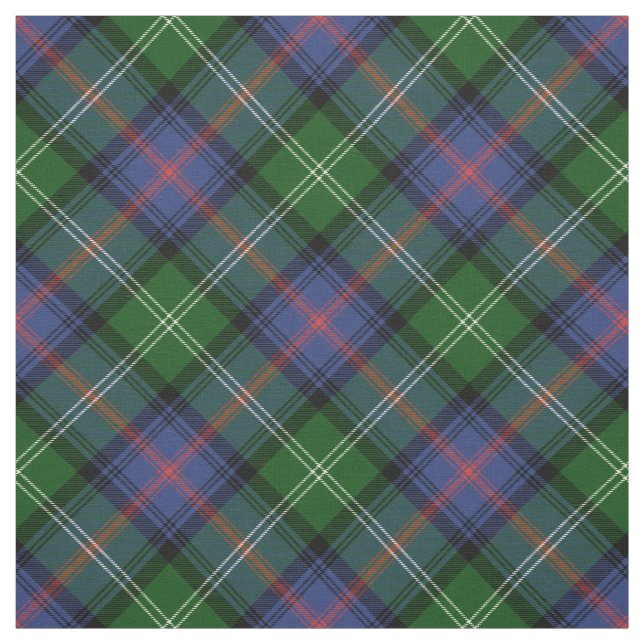 Clan Sutherland Tartan -medium diagonal pattern Fabric (Swatch)