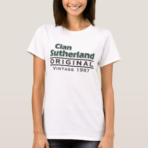 Clan Sutherland Vintage Customise Your Birthyear T-Shirt