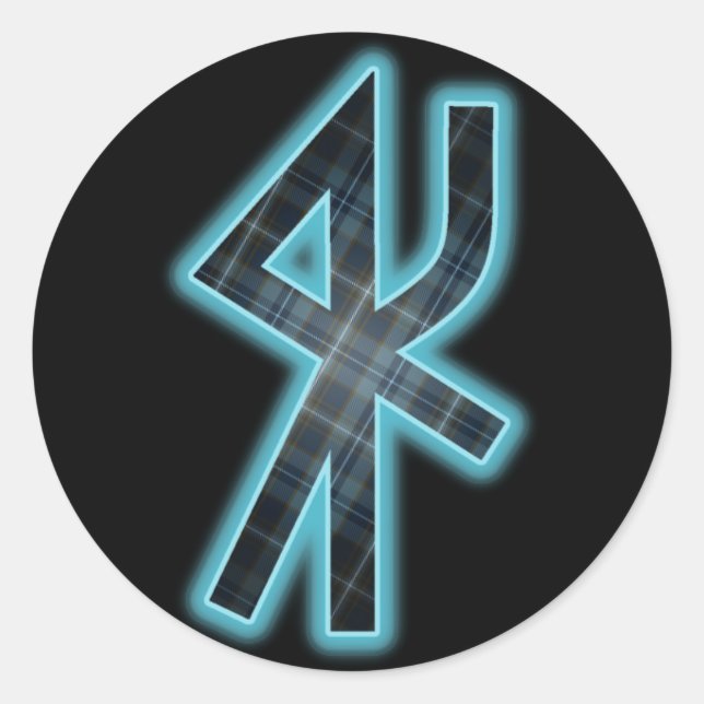 Clan Sverker Bind Rune Tartan Stickers (Front)