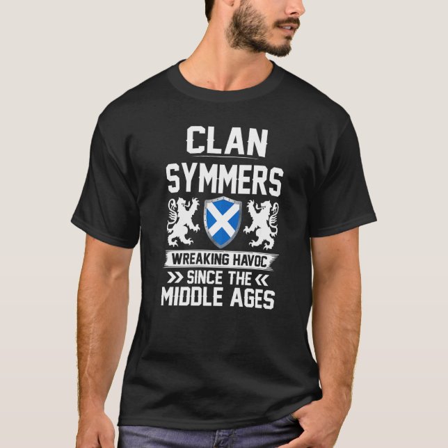 Clan Symmers Scottish Family Clan Scotland Wreakin T-Shirt (Front)