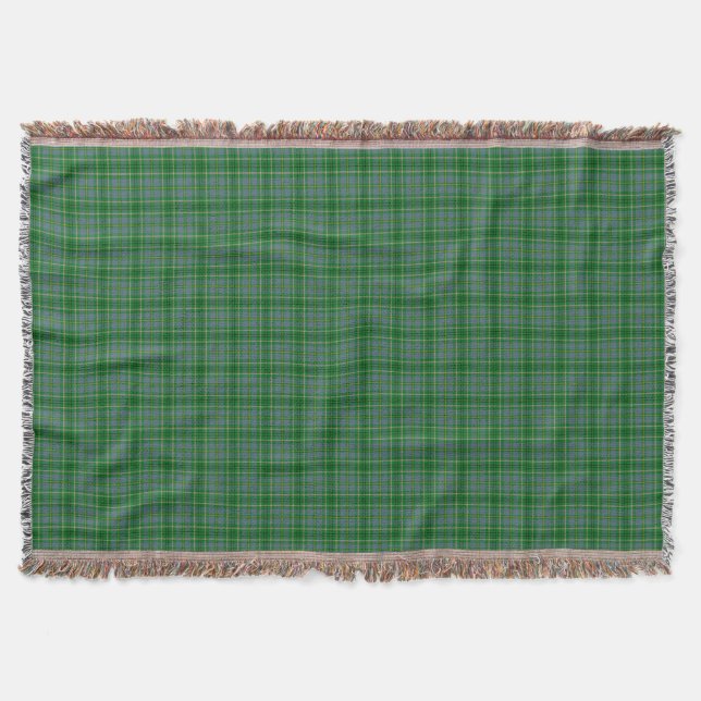 Clan Taylor Tartan Throw Blanket (Front)