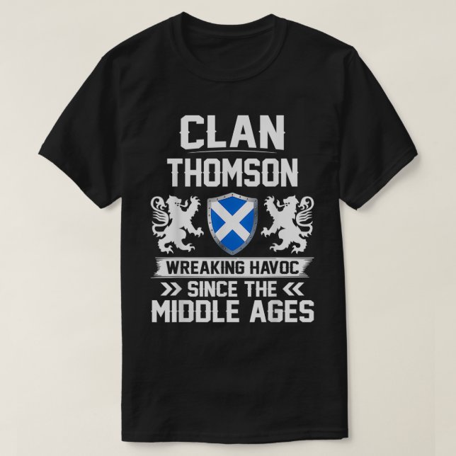 Clan Thomson Scottish Family Clan Scotland wreakin T-Shirt (Design Front)