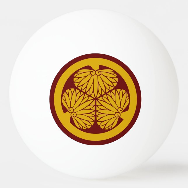 Clan Tokugawa Crest (Kamon) Ping Pong Ball (Front)