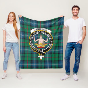 Clan Urquhart Ancient Tartan Plaid Fleece Blanket