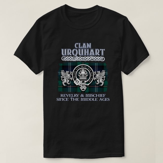 Clan Urquhart crest Scottish clans Scottish surnam T-Shirt (Design Front)