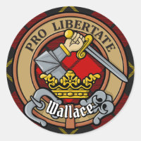 Clan Wallace Crest over Tartan