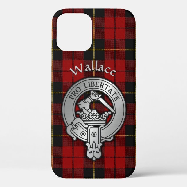 Clan Wallace Crest & Tartan Case-Mate iPhone Case (Back)