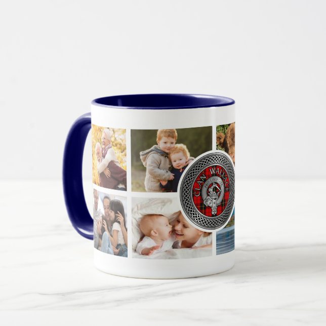 Clan Wallace Personalised Family Mug (Front Left)