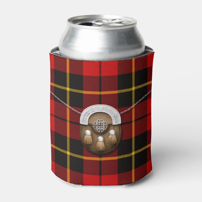 Clan Wallace Tartan And Sporran Can Cooler (Can Front)
