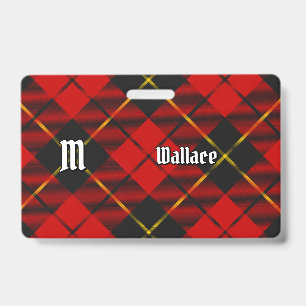 Clan Wallace Tartan Badge ID Badge