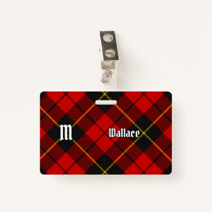 Clan Wallace Tartan Badge ID Badge