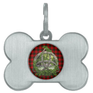 Clan Wallace Tartan Celtic Trinity Pet Tag
