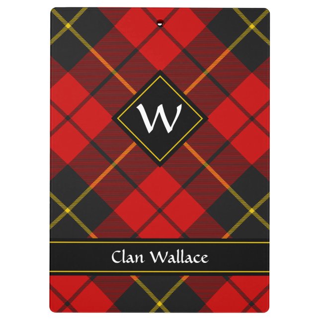 Clan Wallace Tartan Clipboard (Back)