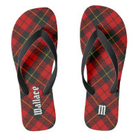 Clan Wallace Tartan Flip Flops