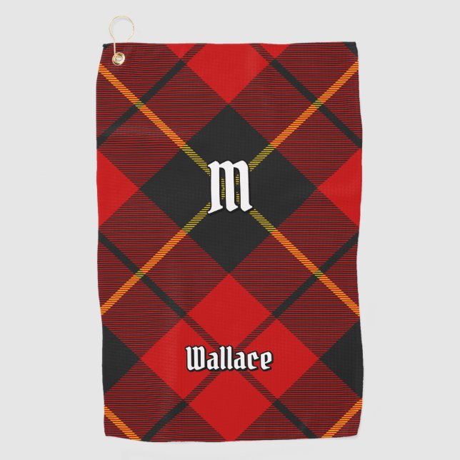 Clan Wallace Tartan Golf Towel (Front)
