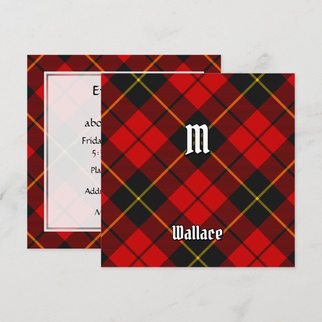 Clan Wallace Tartan Invitation (Front/Back)