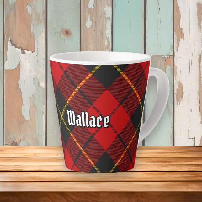 Clan Wallace Tartan Latte Mug (Creator Uploaded)