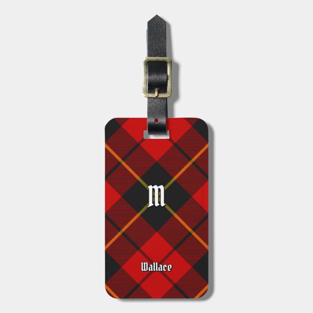 Clan Wallace Tartan Luggage Tag (Front Vertical)