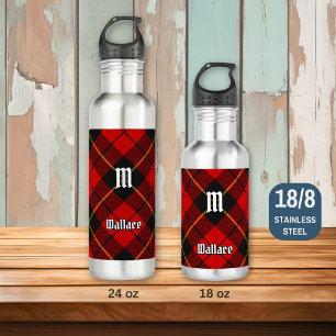 Clan Wallace Tartan Stainless Steel Water Bottle