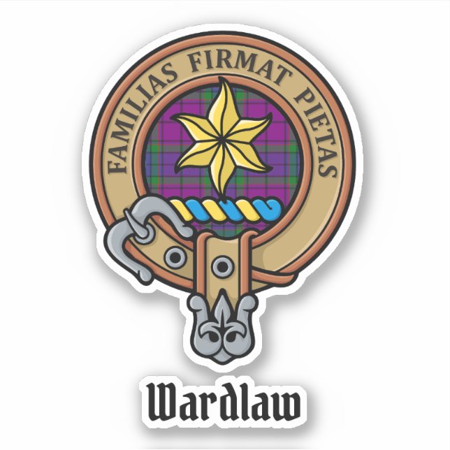 Clan Wardlaw Crest over Tartan (Front)