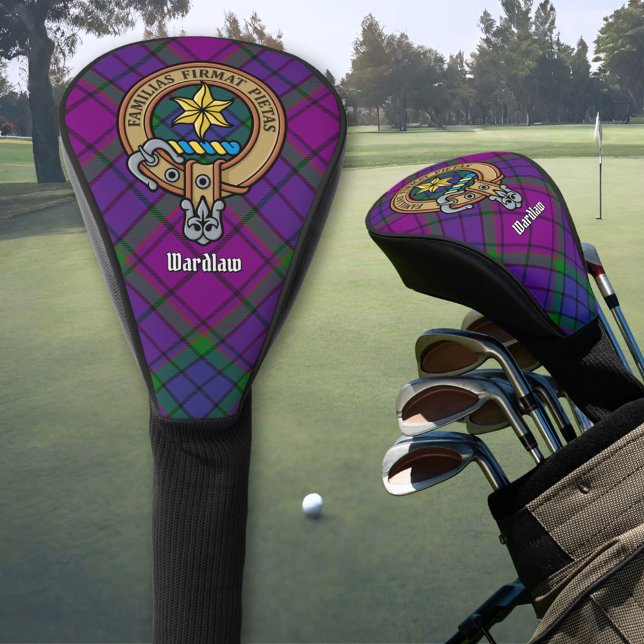 Clan Wardlaw Crest over Tartan Golf Head Cover (Creator Uploaded)